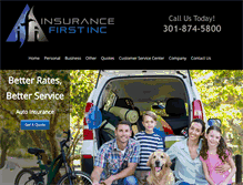 Tablet Screenshot of insurancefirstinc.com